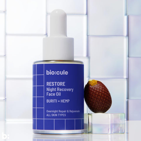 Biocule Restore Night Recovery Face Oil : Buriti + Hemp 15ml