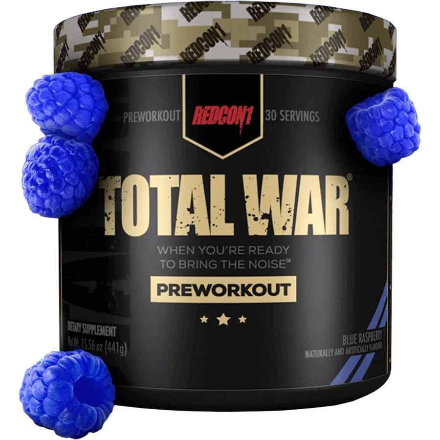 Buy Redcon1 Total War Pre Workout Powder, Blue Raspberry 30 Servings Online