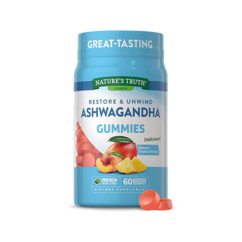 Nature's Truth Ashwagandha Gummies 60 Tropical Flavor Gummies