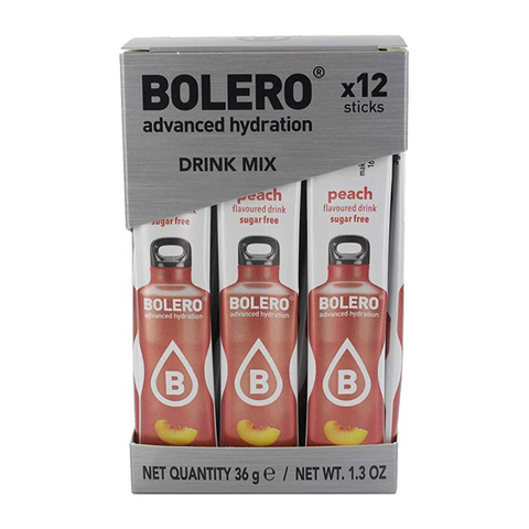 Bolero Advanced Hydration, Peach Flavour, 3g/pc, Pack Of 12