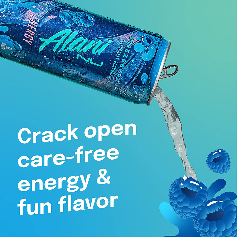 Alani Nu SugarFree Energy Drink, PreWorkout Performance, Breezeberry