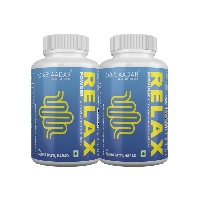 AADAR ReLAX Constipation Relief Ayurvedic Powder for Kabz, Acidity, Bowel and Gastric Issues, 90 GM (Pack of 2) – Natural Laxative